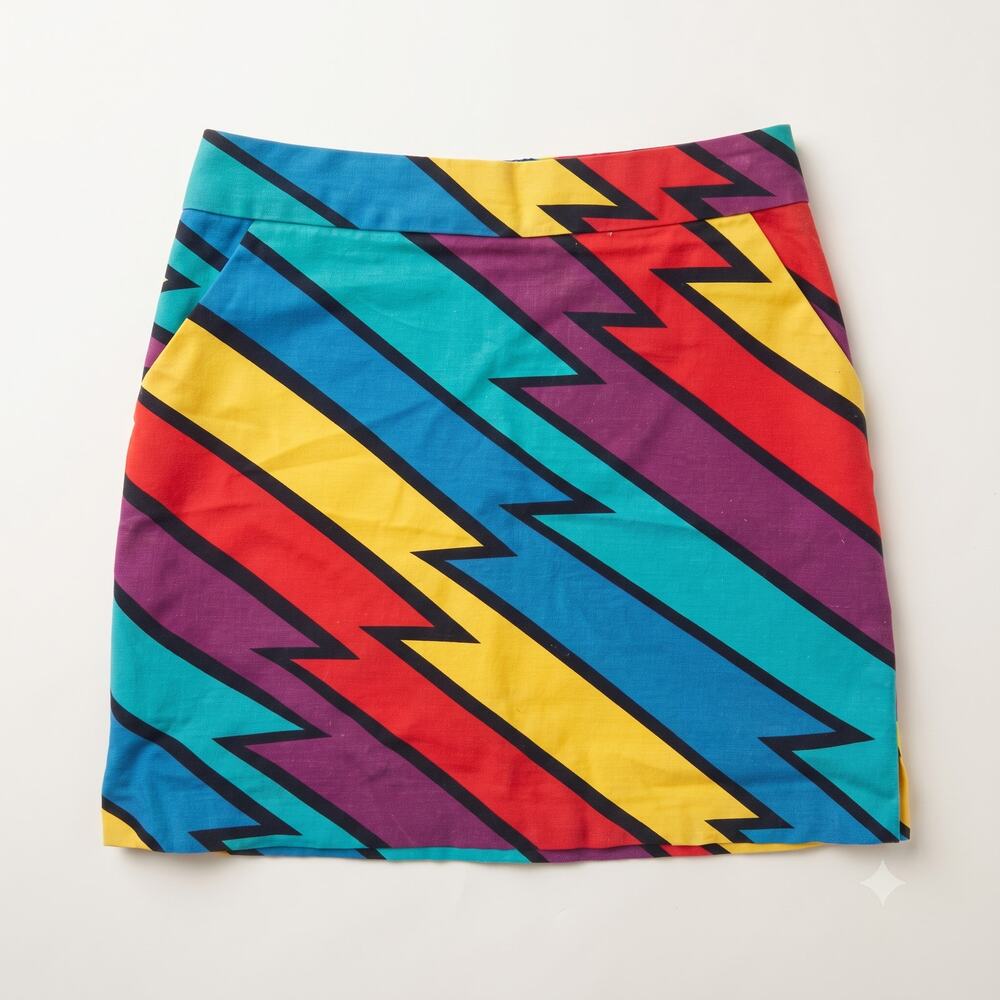 Loudmouth Womens 6 Retro Preppy Athleisure Golf Skort Built-In Shorts Side Zip